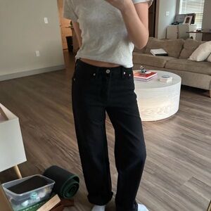 Parke Black Classic Straight Jeans